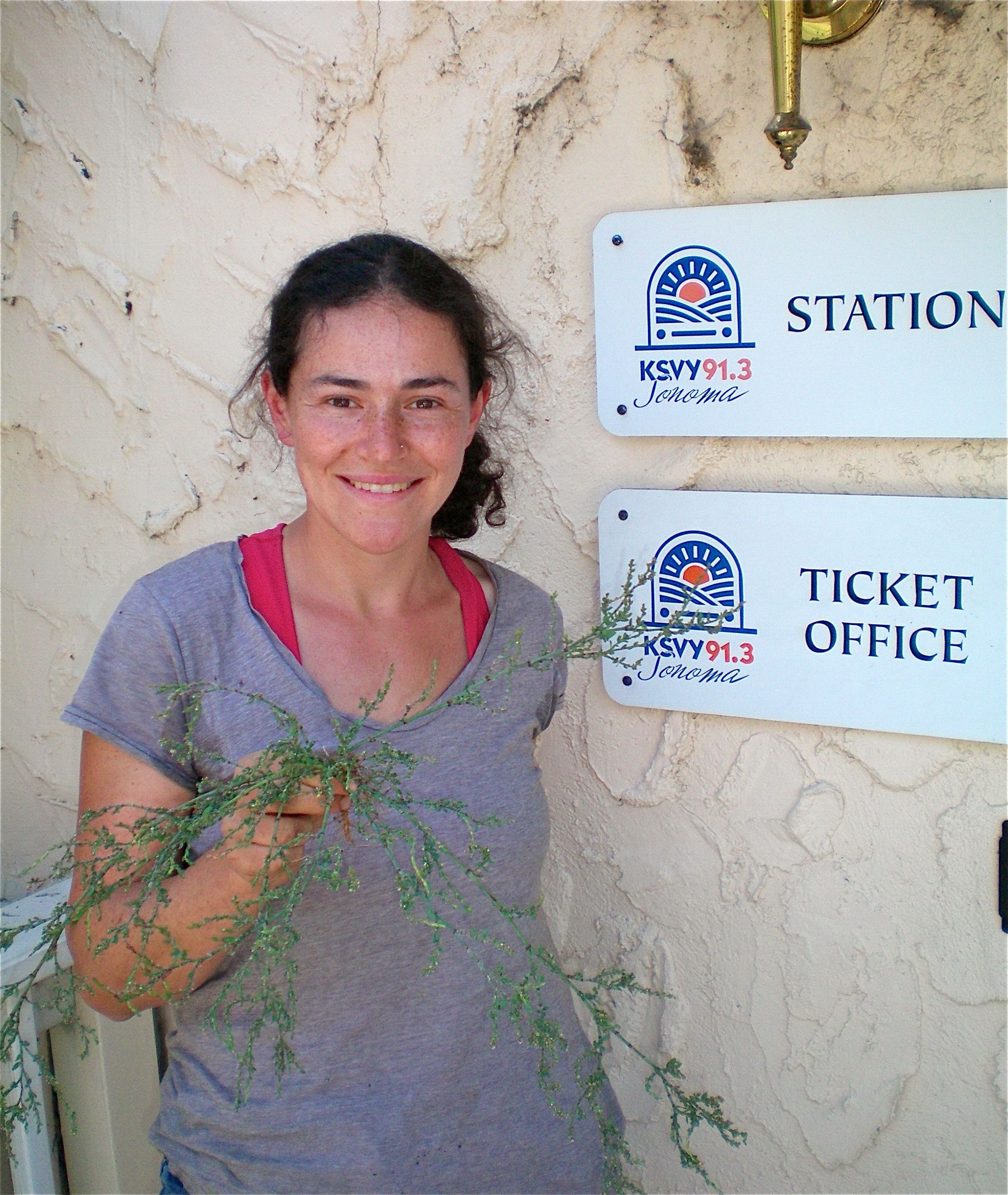 Rachel Kohn Obut with a hard to identify weed