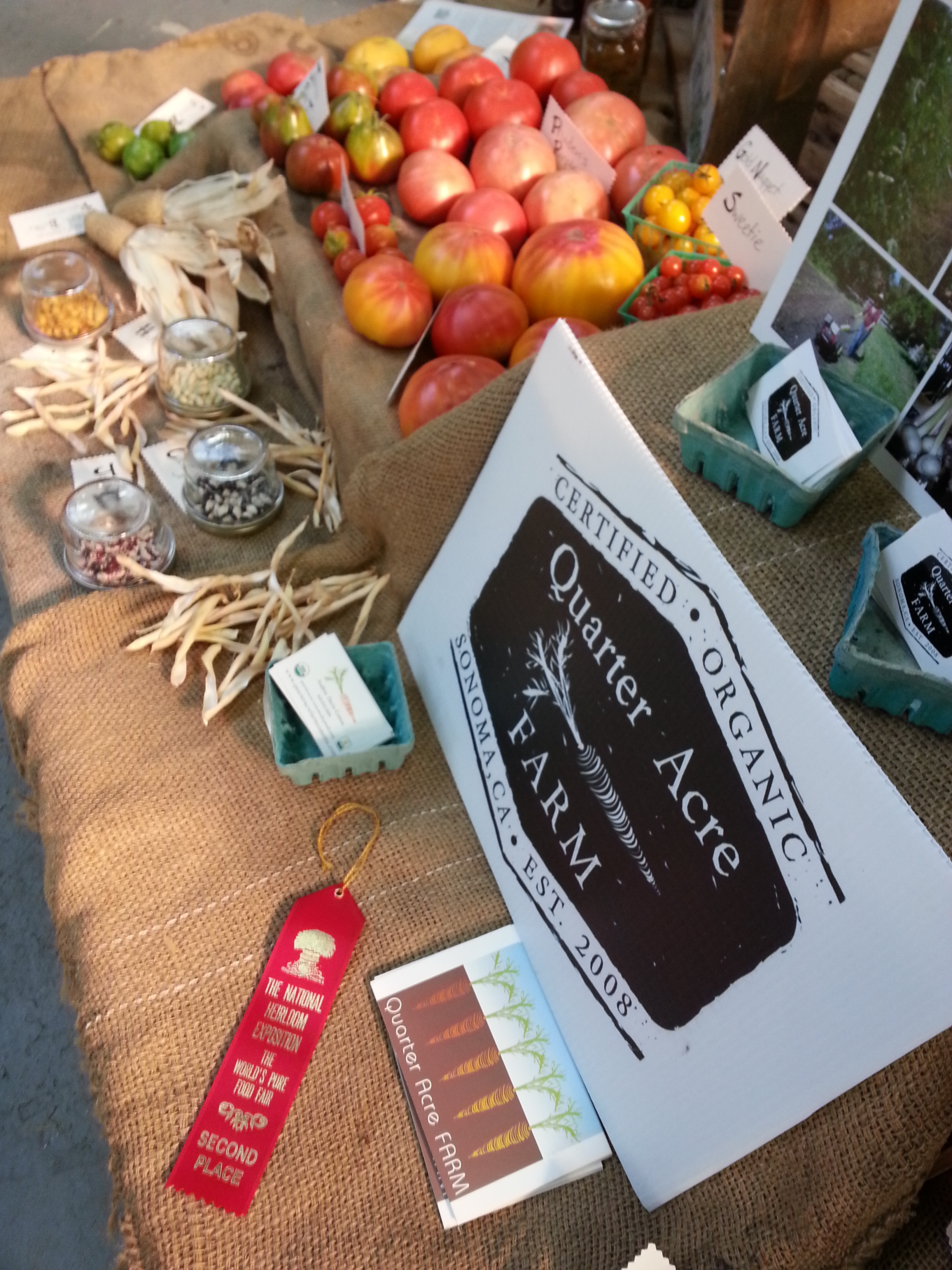 My farm's display received a 2nd place ribbon