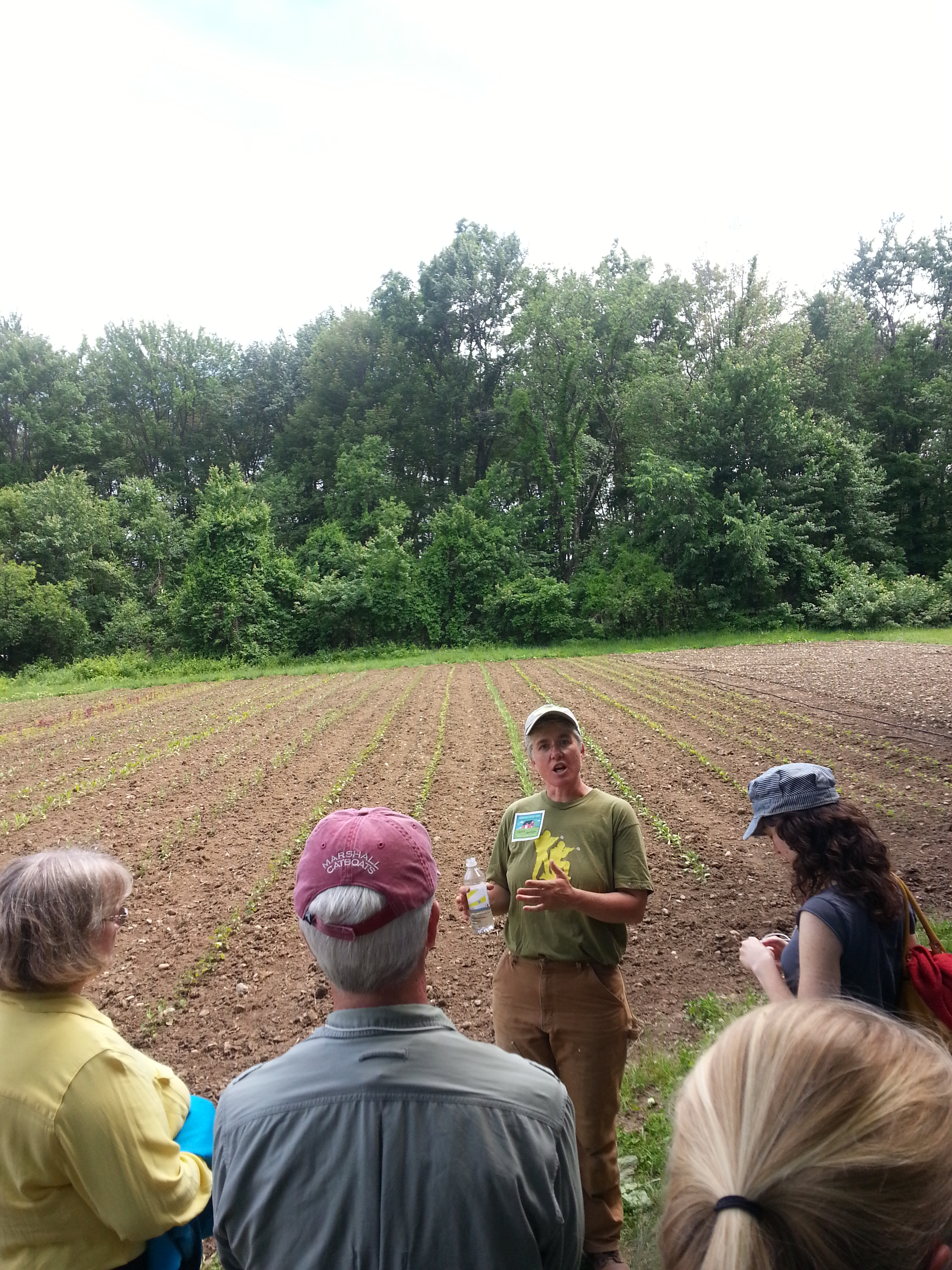 Nancy Hanson, CSA program manager, giving a farm tour 