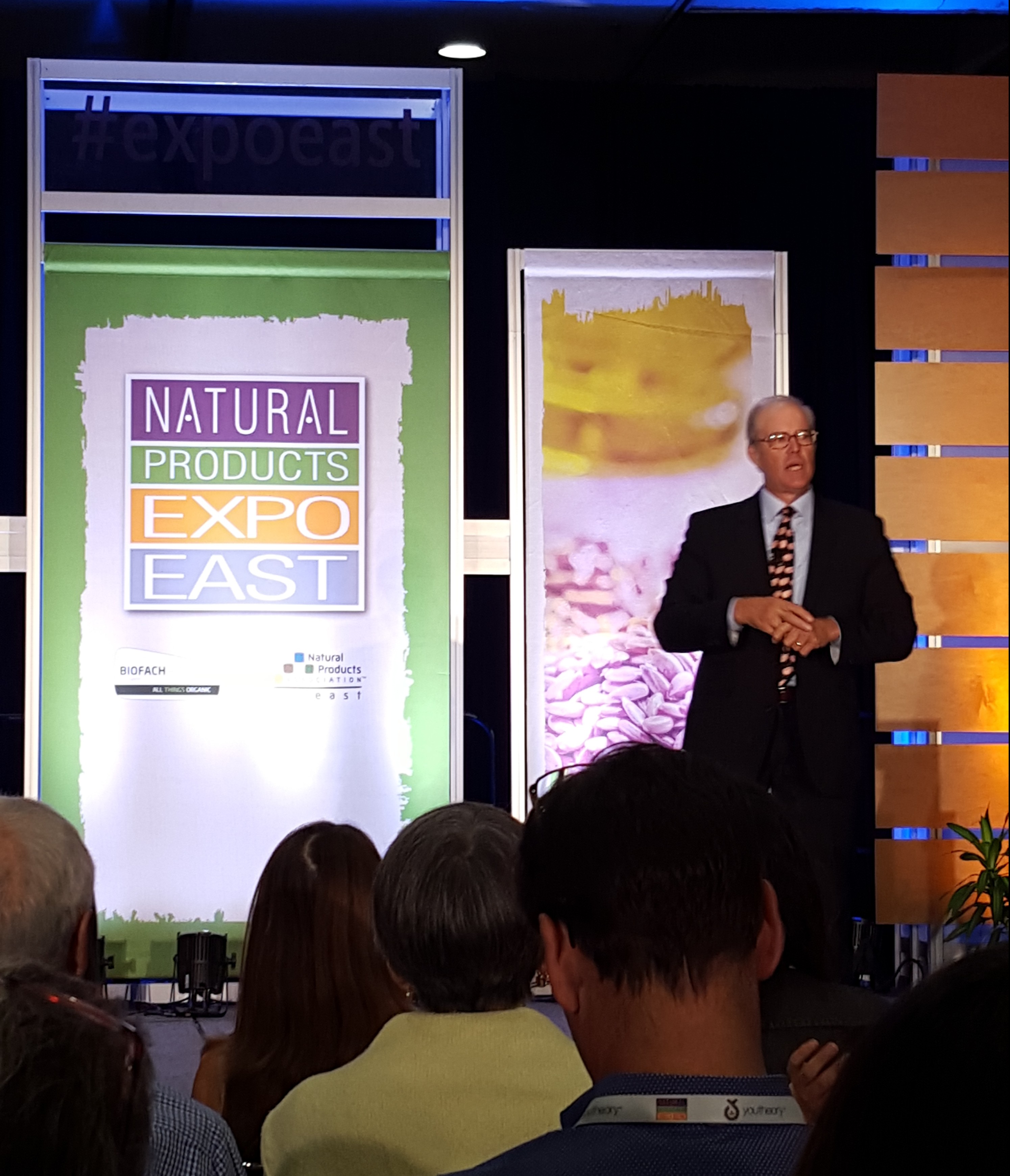 Joel Salatin addressing the attendees 