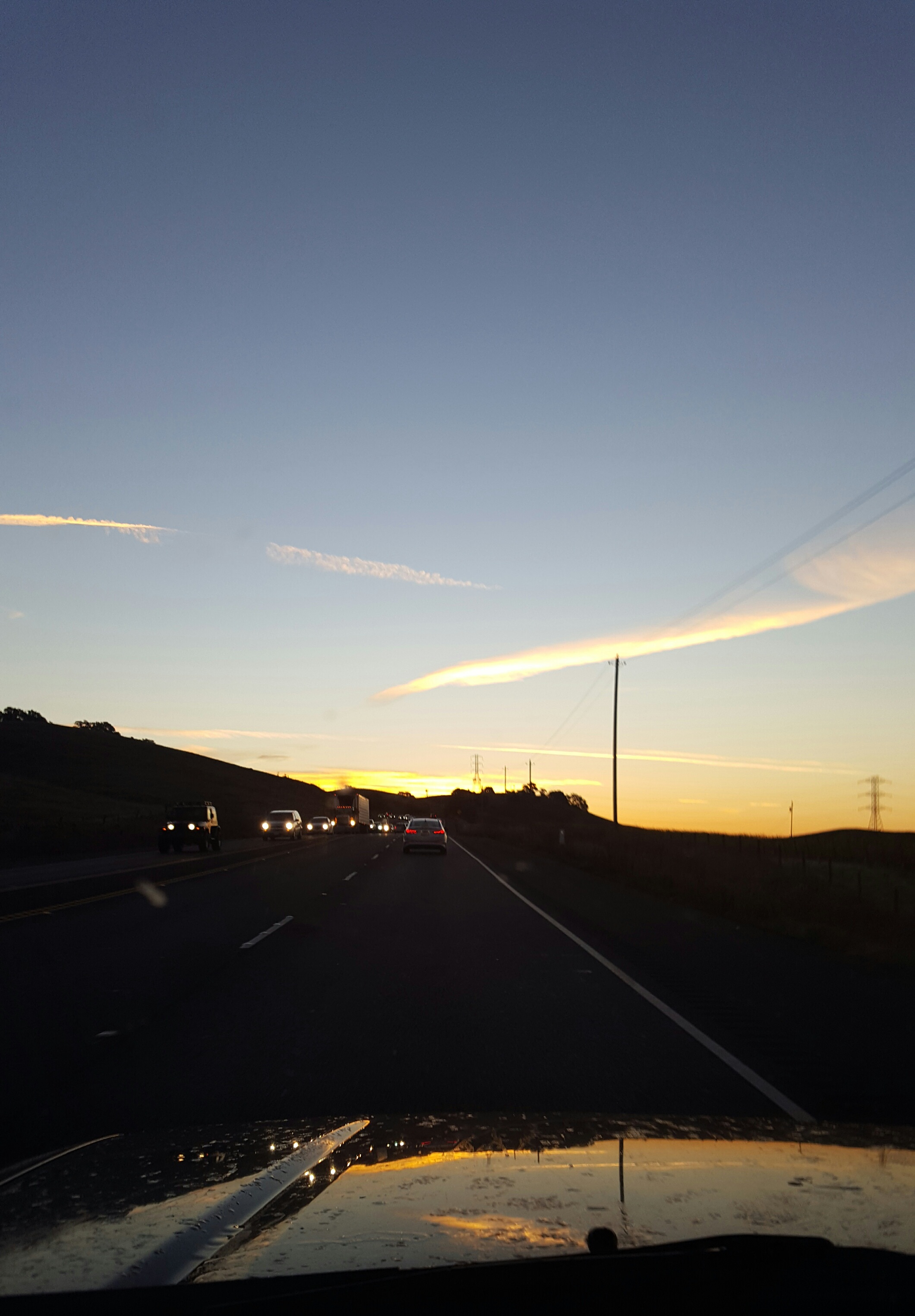 Morning drive to the field